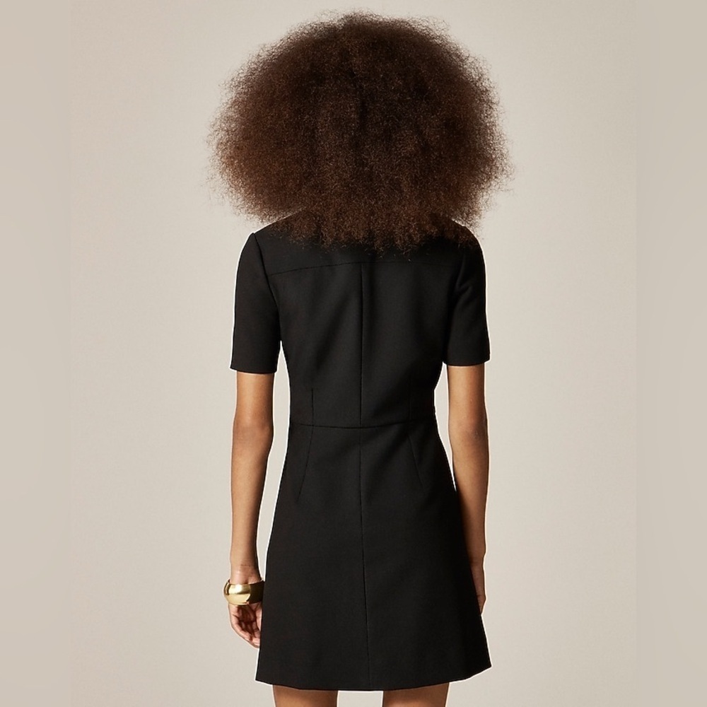 J. Crew Parc Dress Four Season Stretch Fabric in Black Size 0 NWT - Picture 3 of 13